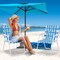Costway 2/4/6 PCS Folding Beach Chair Camping Lawn Webbing Chair Lightweight 1 Position Blue